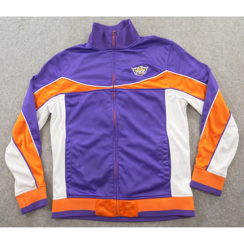 Phoenix Suns Track Jacket Mens Large Purple White NBA Full Zip UNK